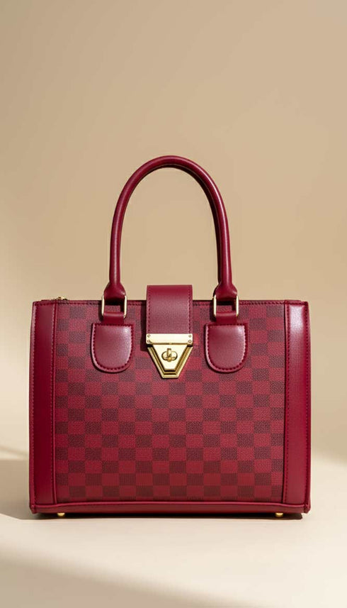 Checkered Maroon